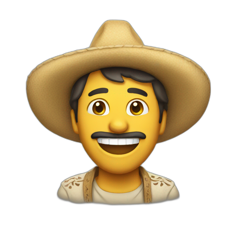 Mexican dude laughing out loud emoji