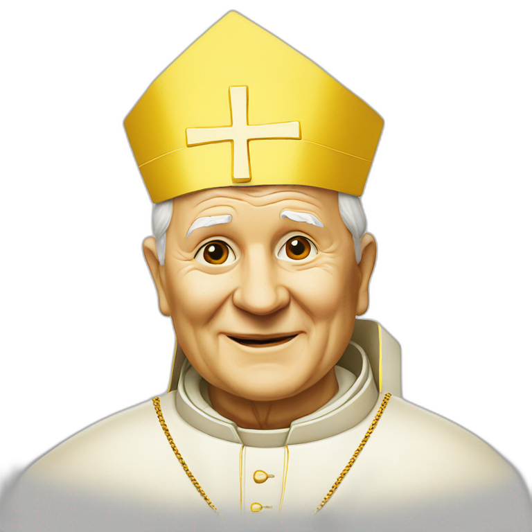 yellow pope John Paul II emoji