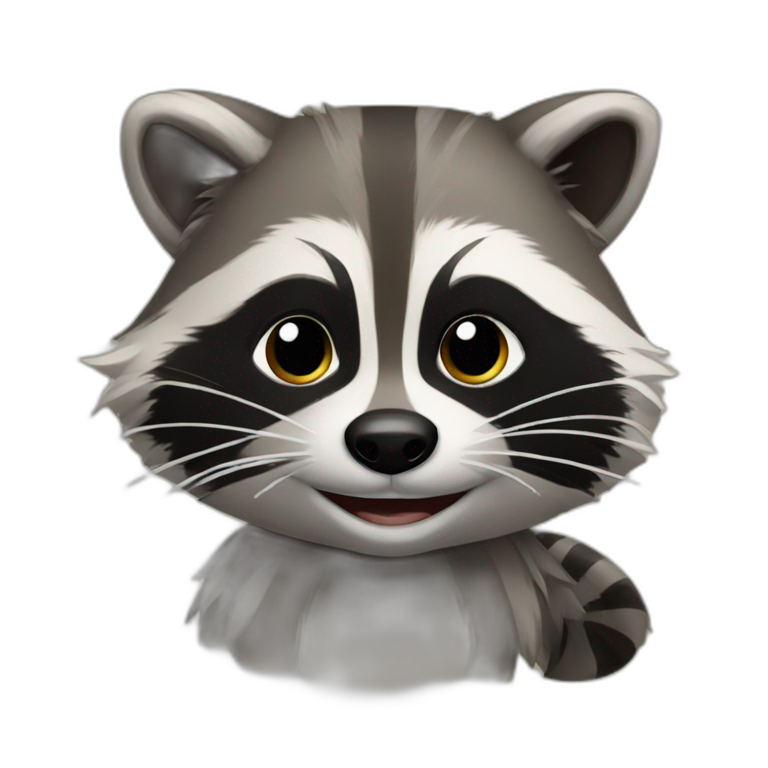 Raccoon in italy emoji