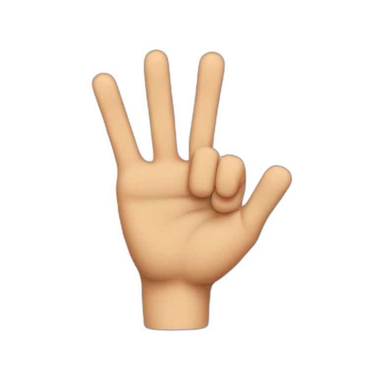 Middle finger full hand emoji