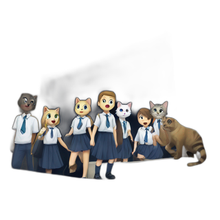 cat in school uniform emoji