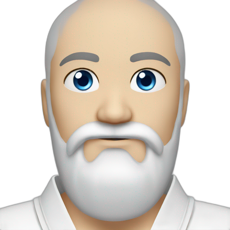 Kyokushin blue eyes beard with  emoji