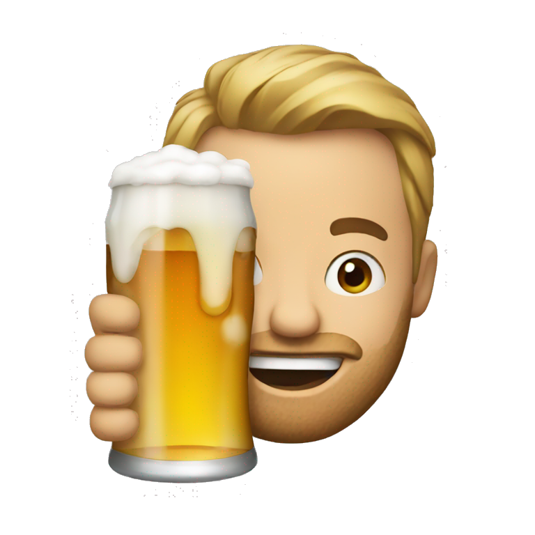 drinking beer emoji