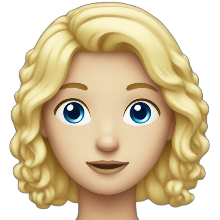 blond emoji with blue eye  emoji