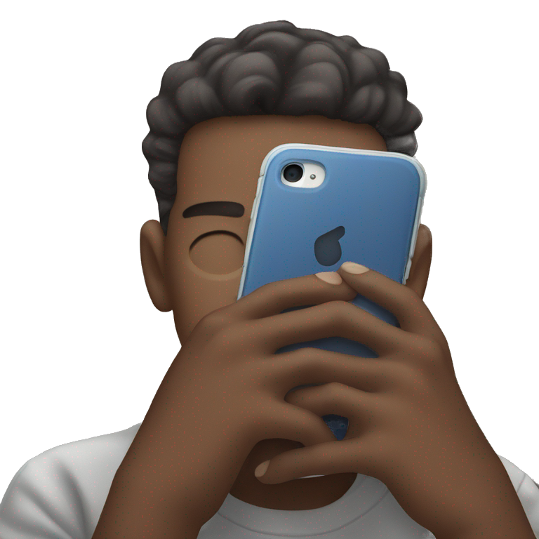 guy with phone selfie emoji