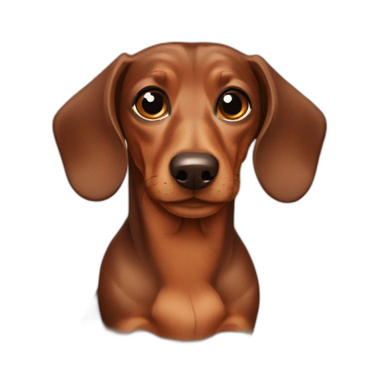 Brown dachshund emoji