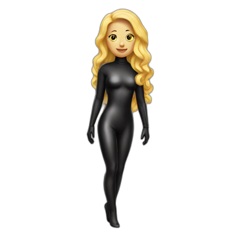 Woman in latex suit emoji