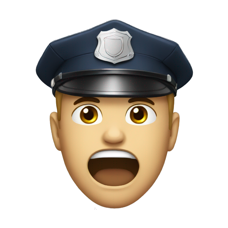 police man shocked emoji