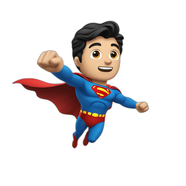 Superman Flying away emoji