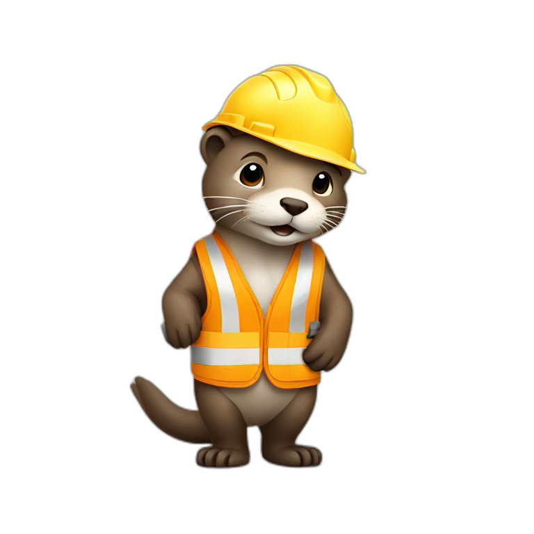 otter as construction worker emoji