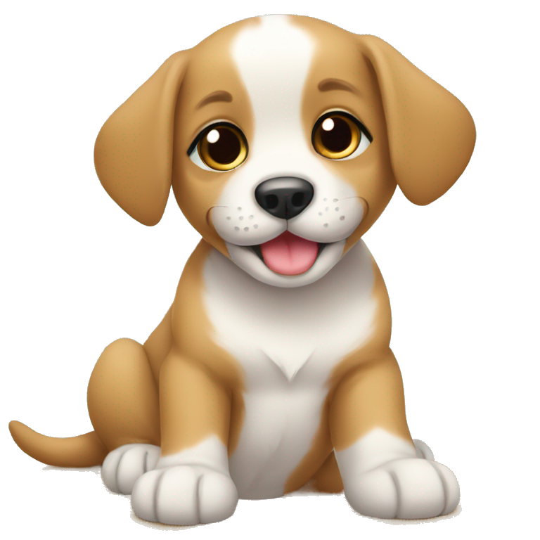 A puppy wishing good morning  emoji