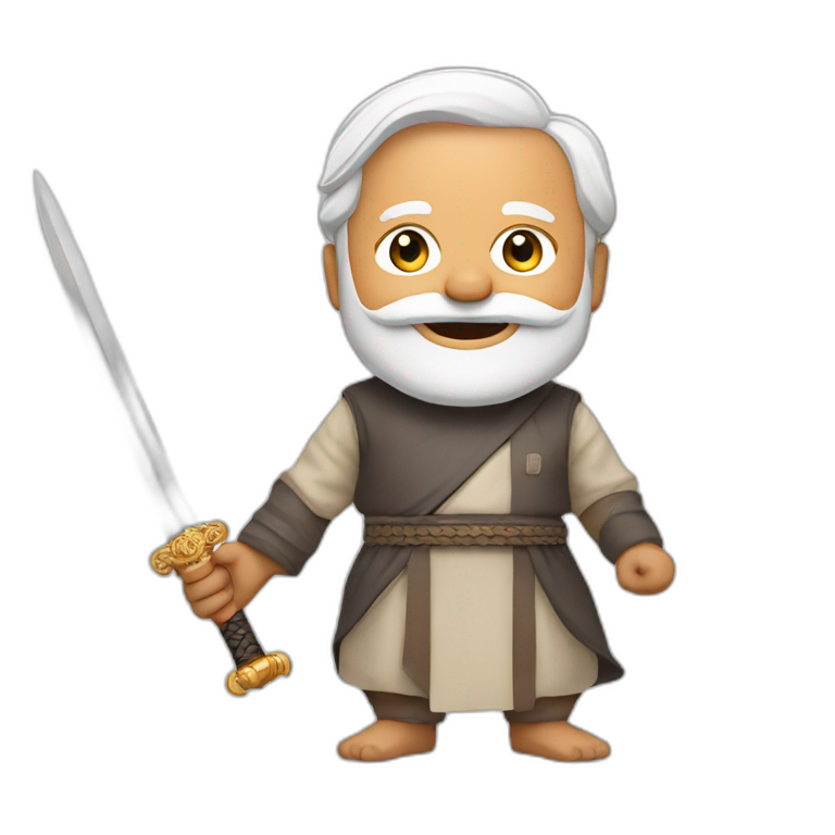 Narendra Modi holding sword emoji