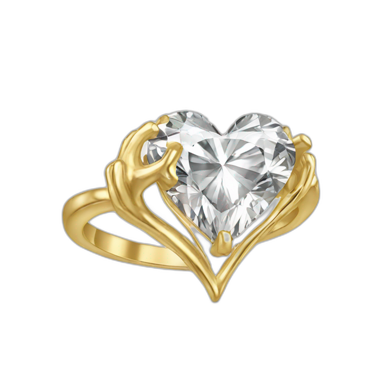 gold #c5b792 heart diamond emoji