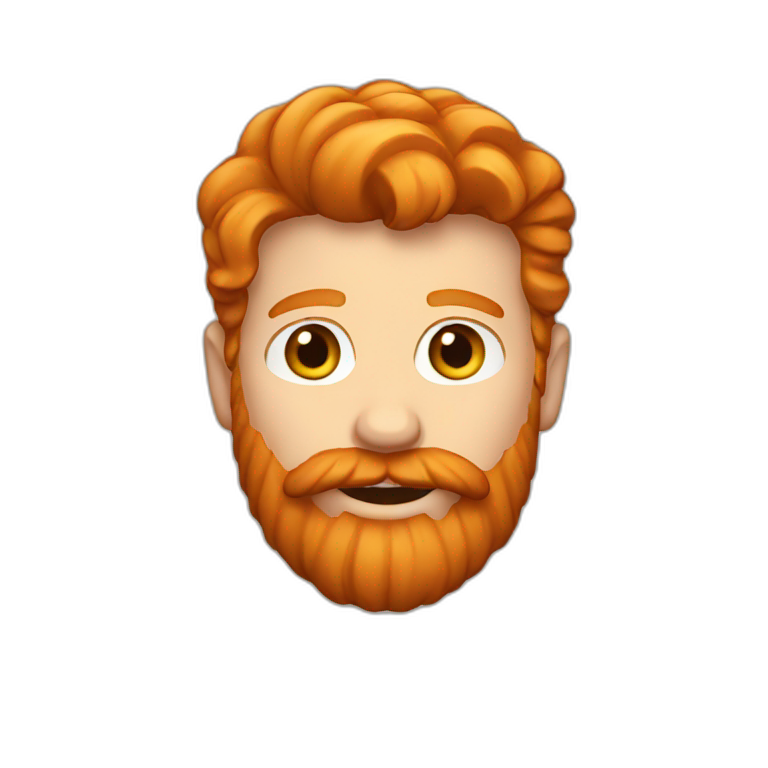 Ginger guy with ginger beard emoji