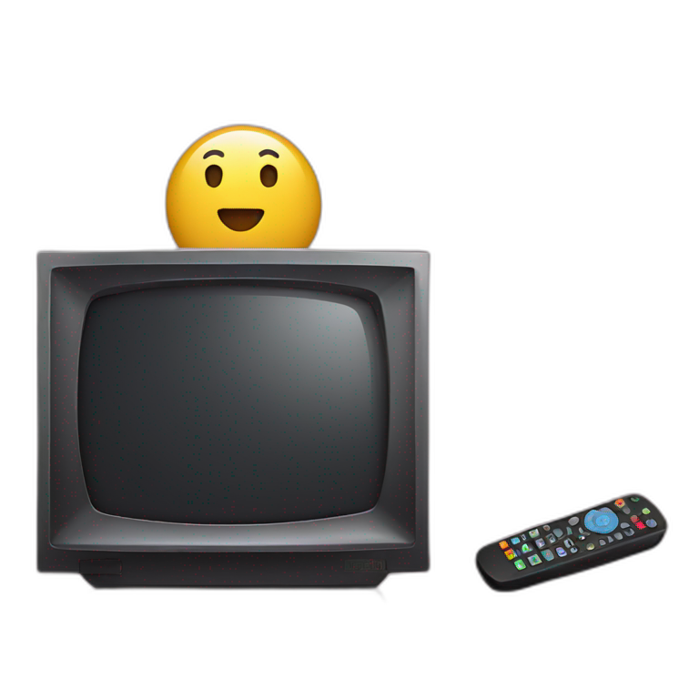 remote box controlling a tv emoji