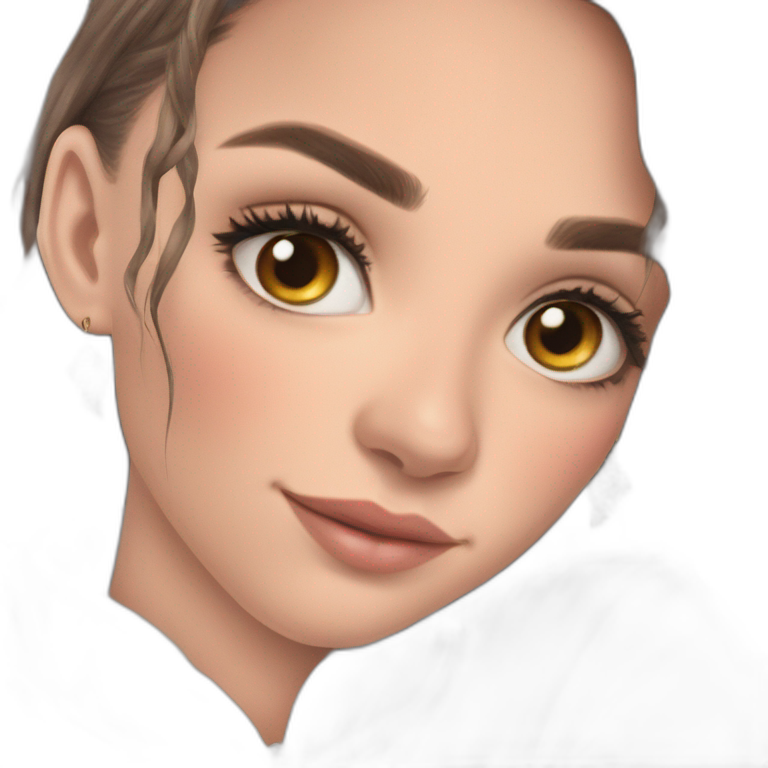 brown-eyed girl with earrings emoji