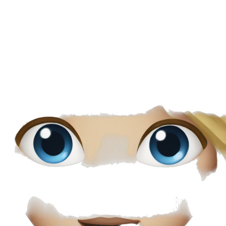 Blonde hair blue eye emoji