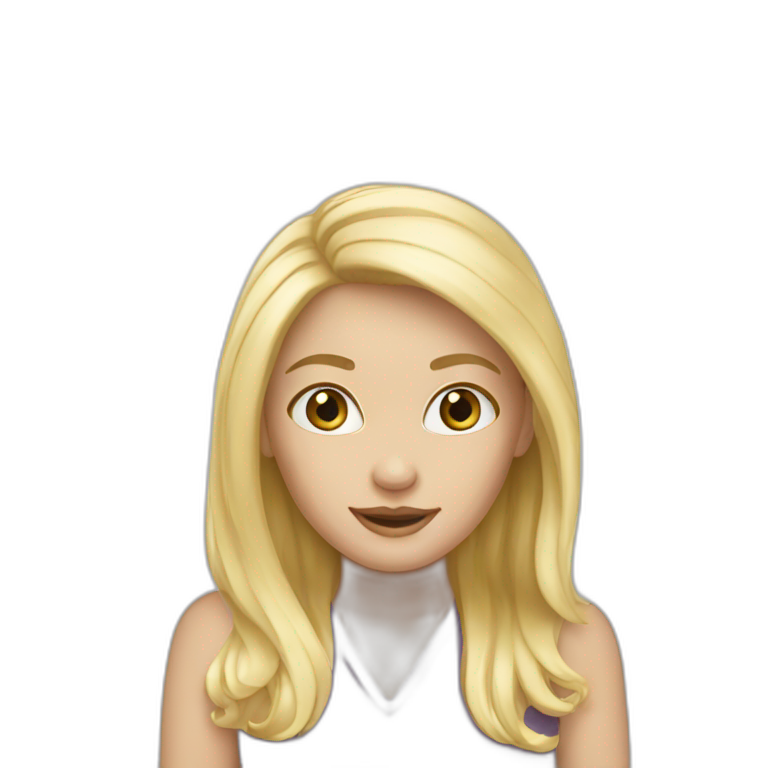 Blond white girl emoji