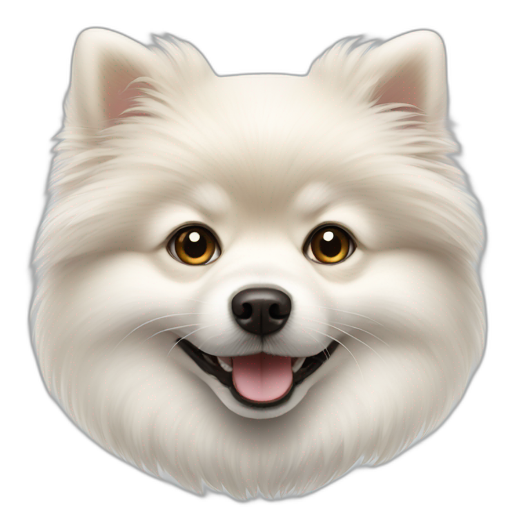 white Pomeranian emoji