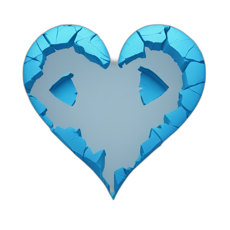Broken blue heart emoji