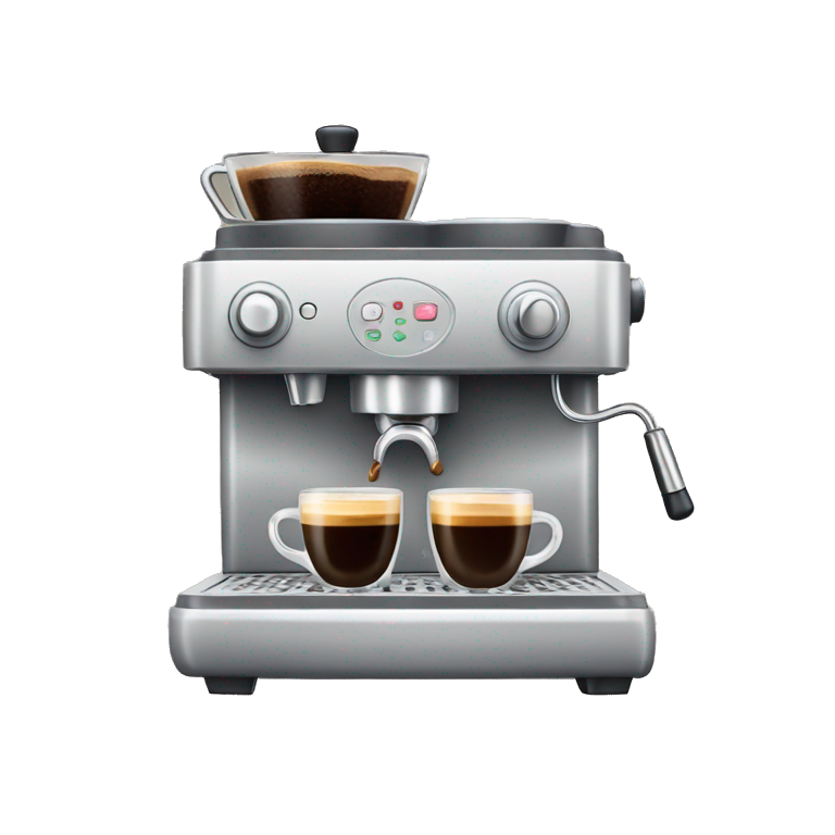 espresso machine in the style of iOS emoji emoji