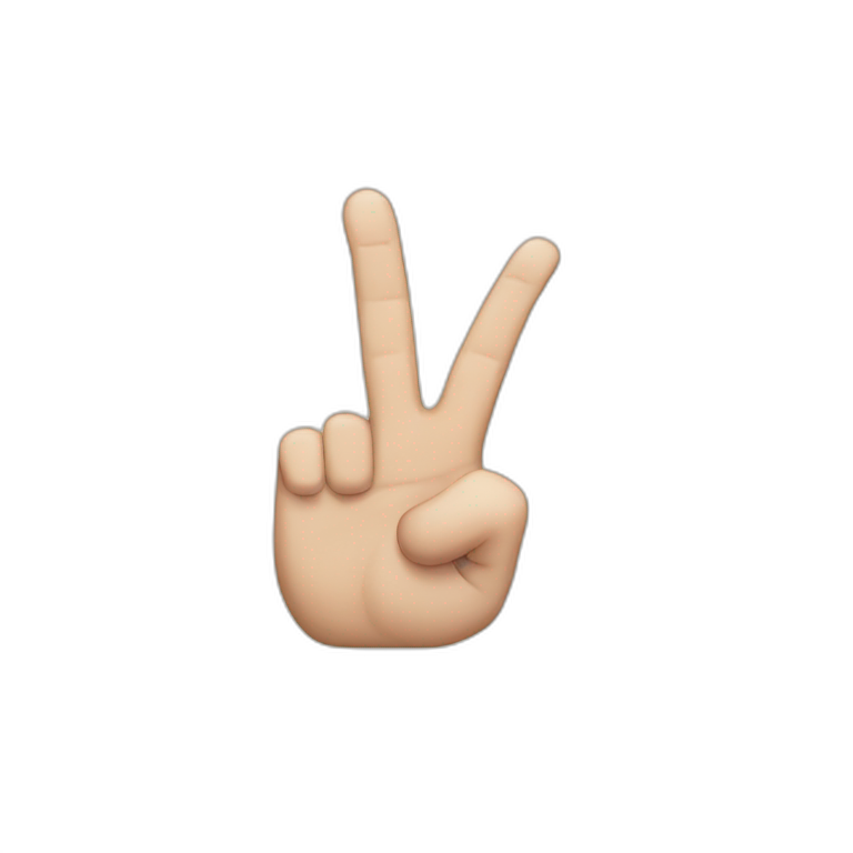 index finger and middle finger up emoji