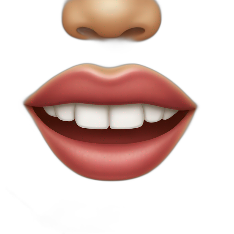 lip bite emoji